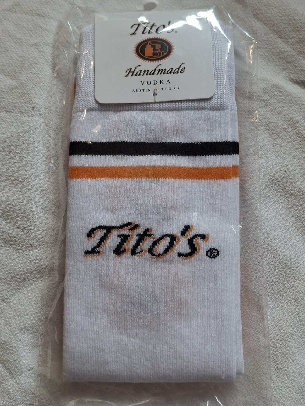 NWT Tito's Handmade Vodka Swag Socks- Rare Promotional- OSFM- Unisex